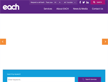 Tablet Screenshot of each.com.au